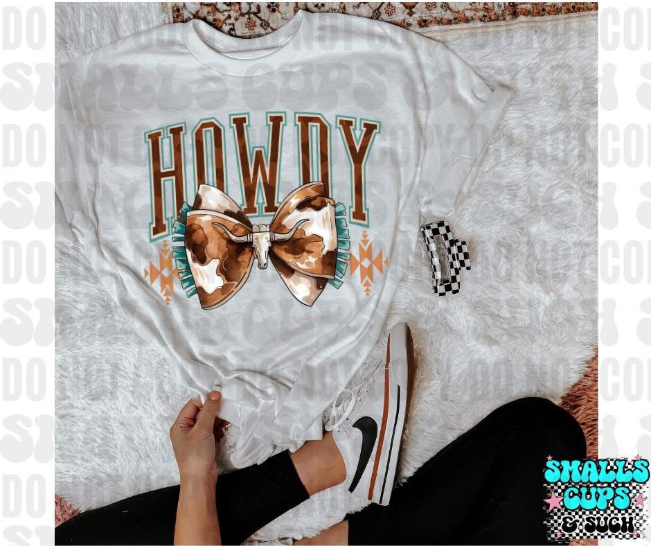 Howdy Cow Print Bow