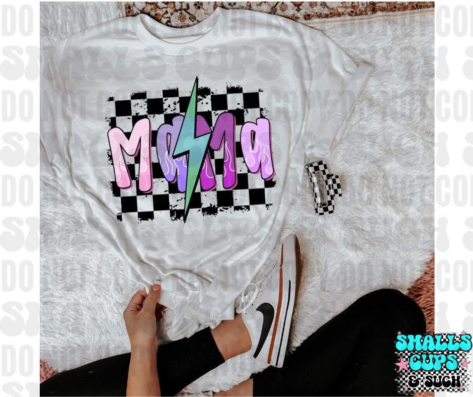 Mama Purple Checkered WITH Matching Mini