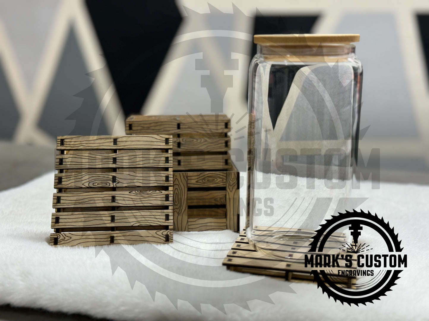 Miniature Pallet Coasters Set of 6