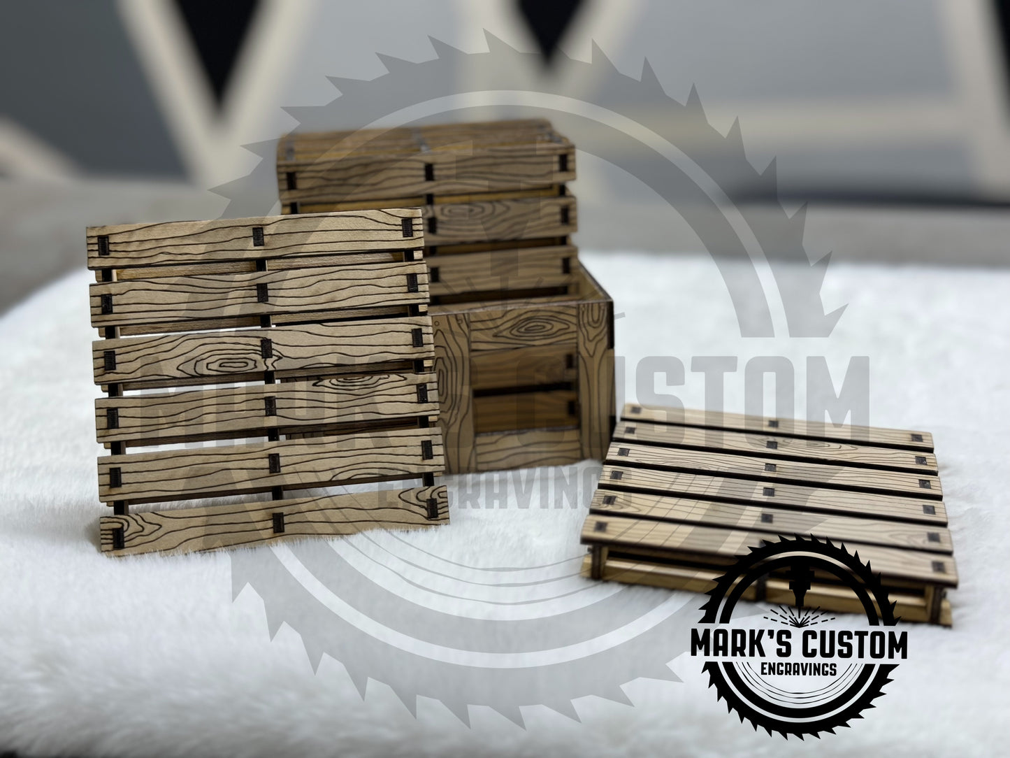 Miniature Pallet Coasters Set of 6