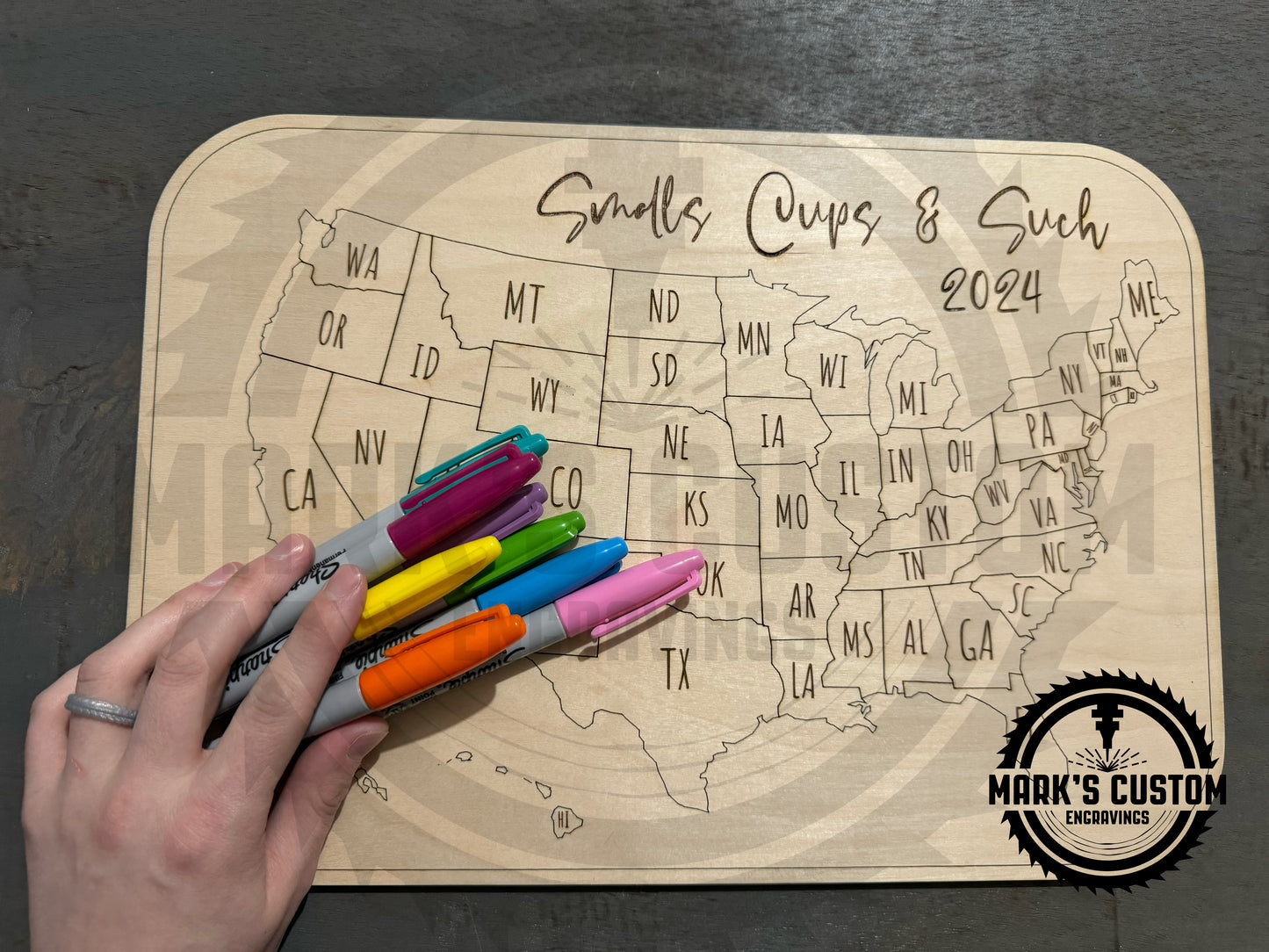 United States Map, Tacker