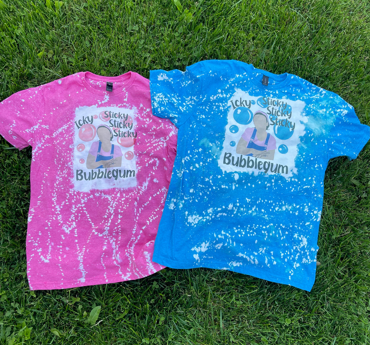 Ms. Rachel Icky sticky bubble gum bleached adult shirt