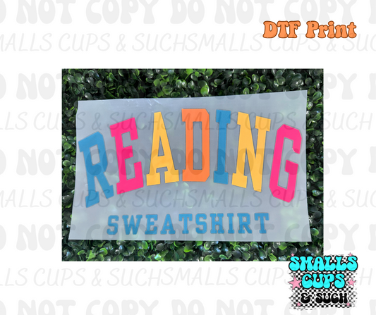 Reading Sweatshirt DTF Print