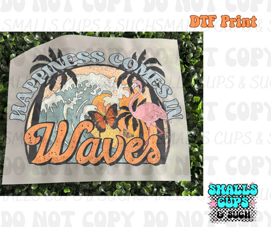 Happiness Comes In Waves DTF Print