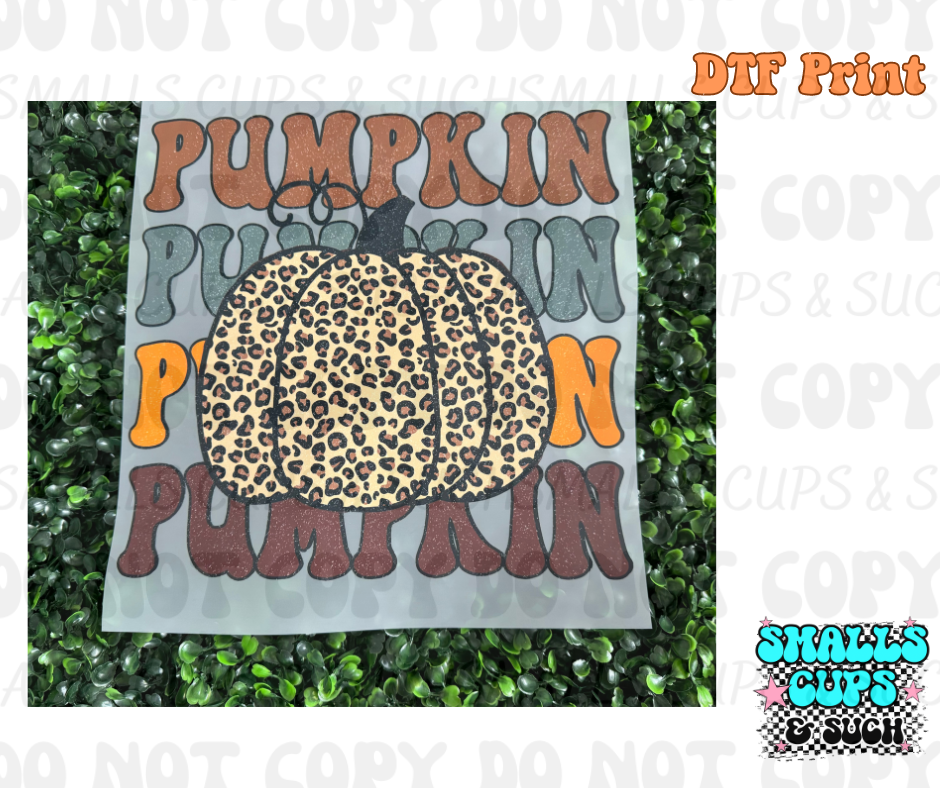 Pumpkin x4 Leopard DTF Print